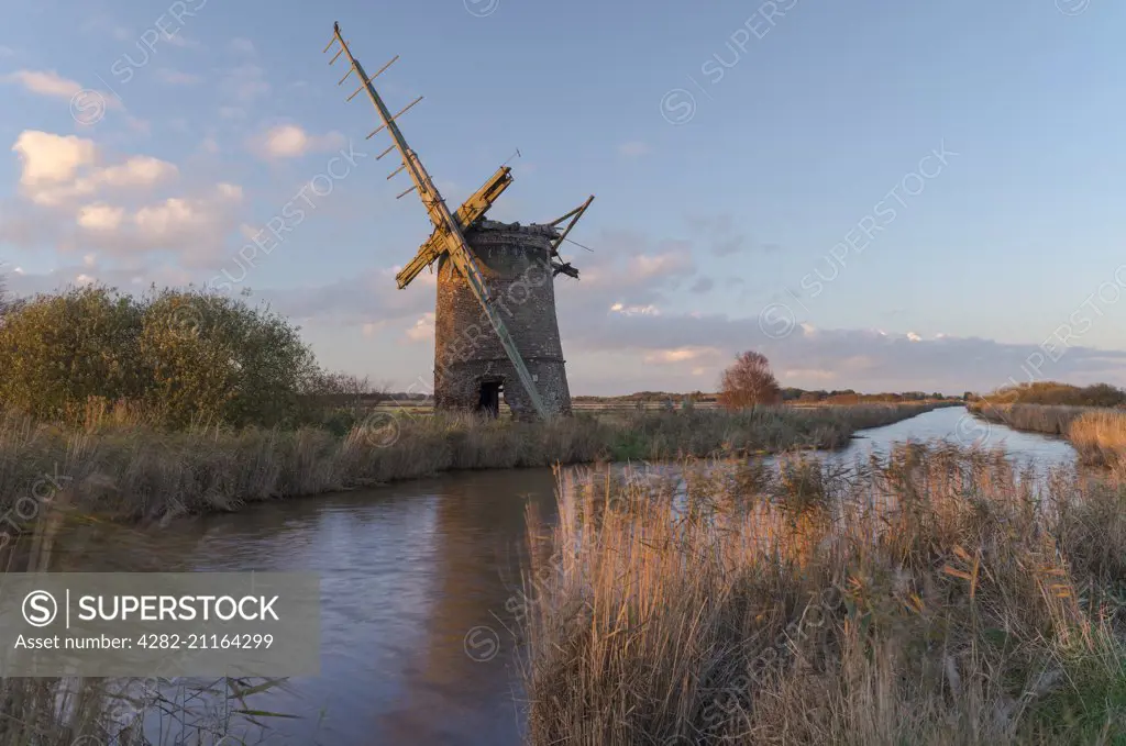 A view of Brograve Mill near Horsey in Norfolk.