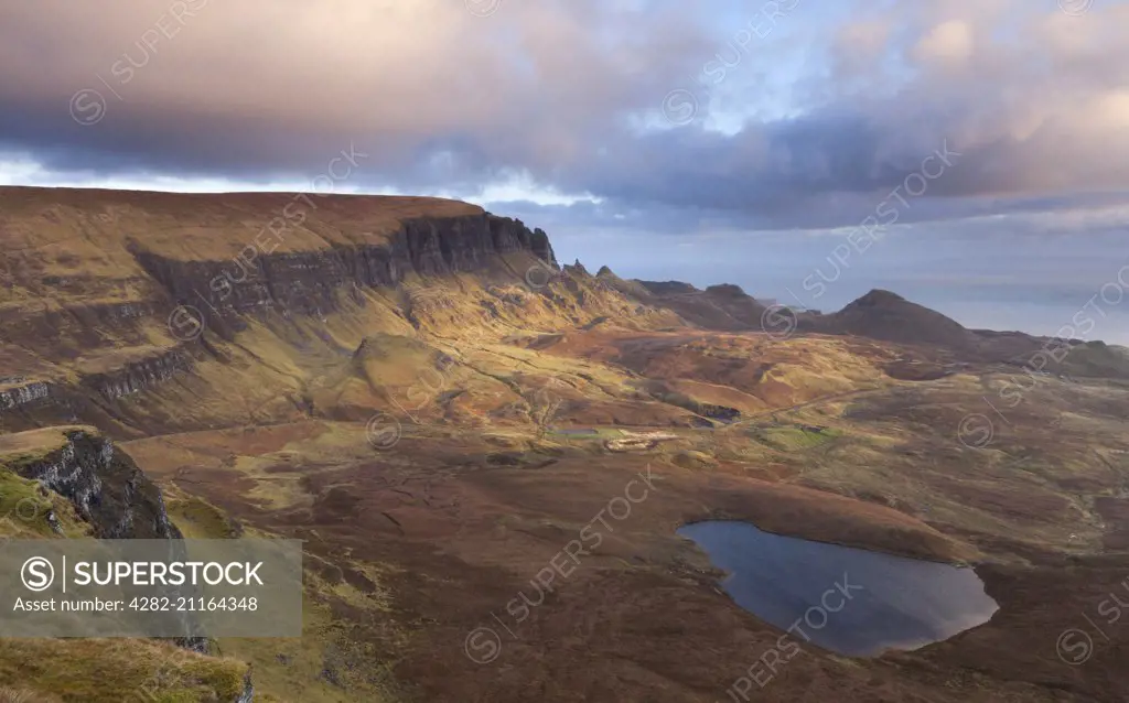 A view of the Quiraing on the Isle of Skye.