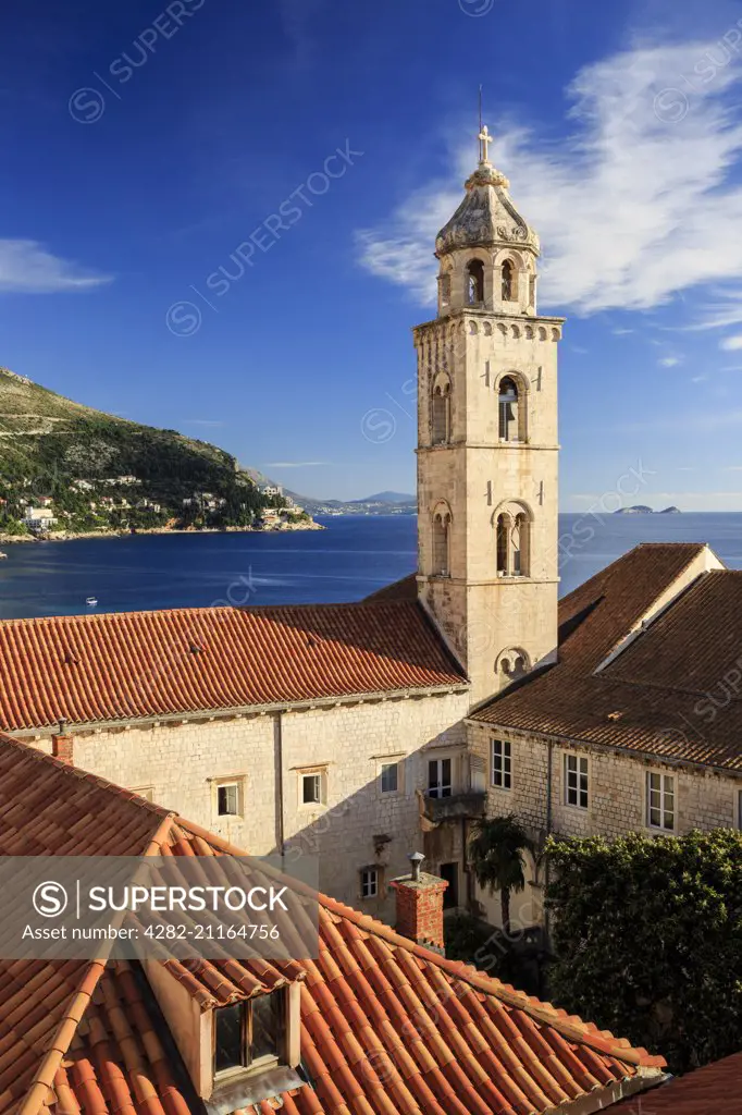 View of Dubrovnik old town from the city walls.