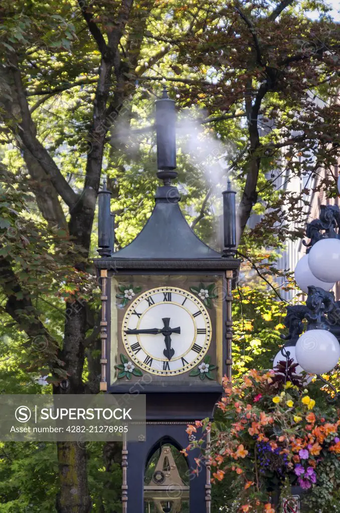 The Gastown steam clock in downtown Vancouver.