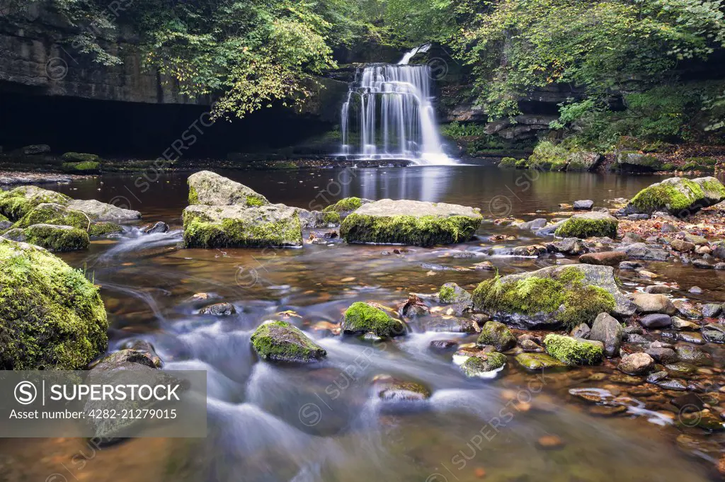 West Burton Falls also known as Cauldron Falls in the Yorkshire Dales.
