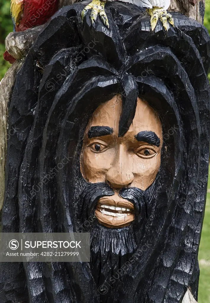 Rastafarian wood carving.