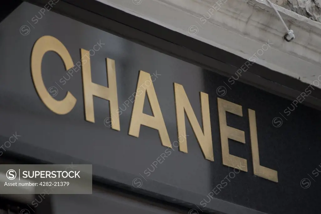 England, London, Old Bond Street. Chanel shop in Old Bond Street.