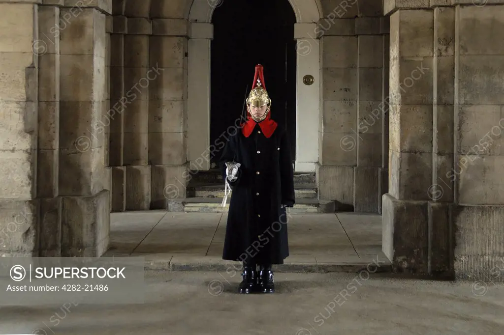 England, London, Horse Guards Parade. Changing the guard at Buckingham Palace.