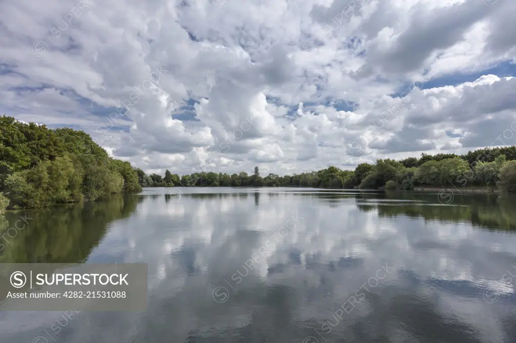 Lake at Neighbridge Country Park which is part of the Cotswold Water Park.