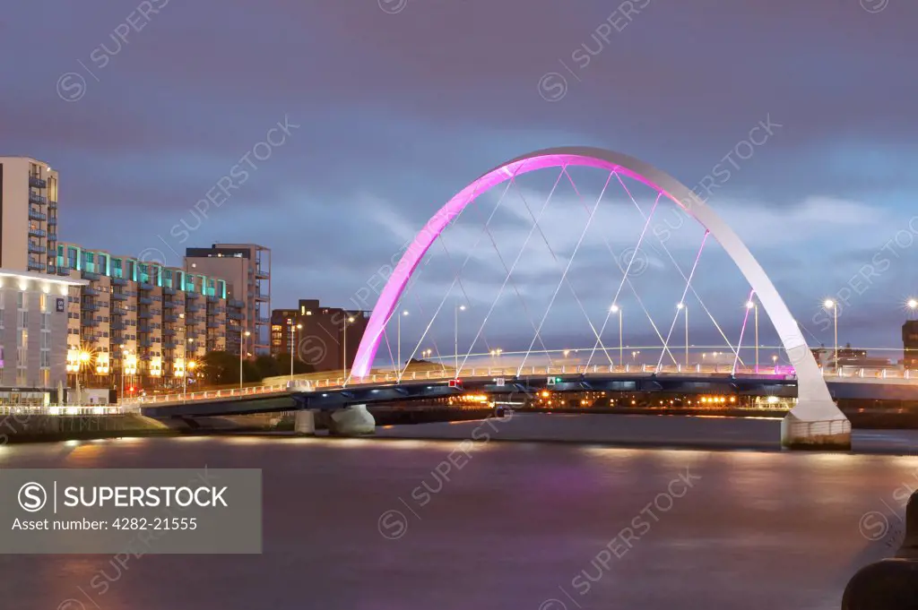 Scotland, Glasgow, Clyde Arc. The Clyde Arc. It was known as the Finnieston Bridge during planning and construction, and referred to as the Squinty Bridge by Glaswegians because of the angle at which it crosses the river.