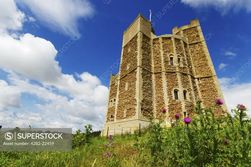 England, Suffolk, Orford. A view toward Orford Castle.