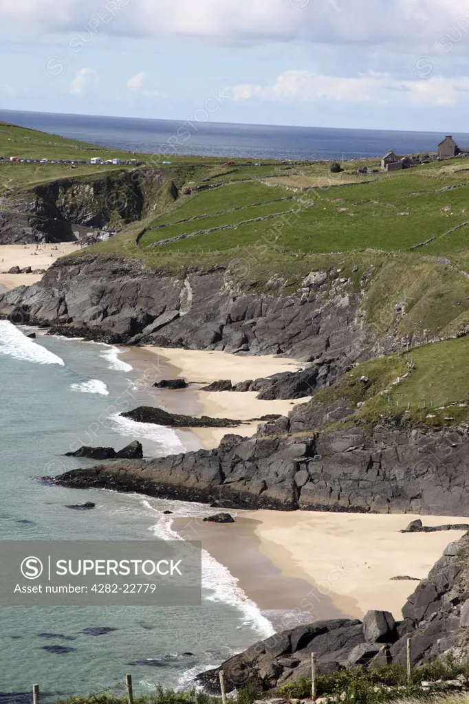 Republic of Ireland, County Kerry, Coomenoole Beach. Coomenoole Beach, film location for Ryans Daughter, at Dunmore Head on the Dingle Peninsula, the most westernmost point of Ireland.