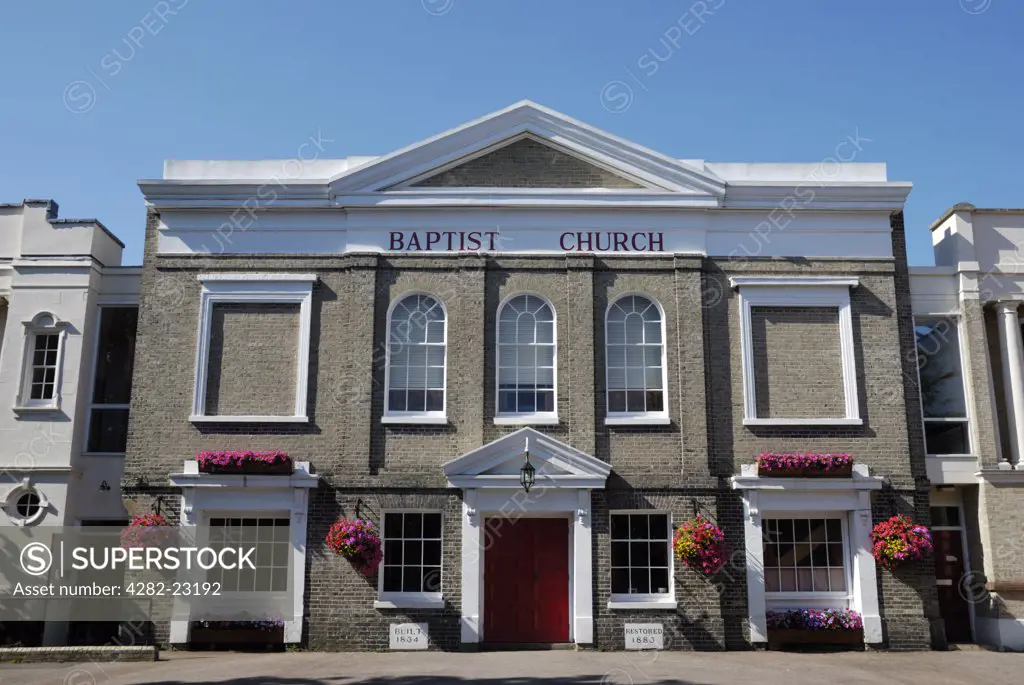 England, Essex, Colchester. Colchester Baptist Church in the centre of Colchester, England's oldest recorded town.