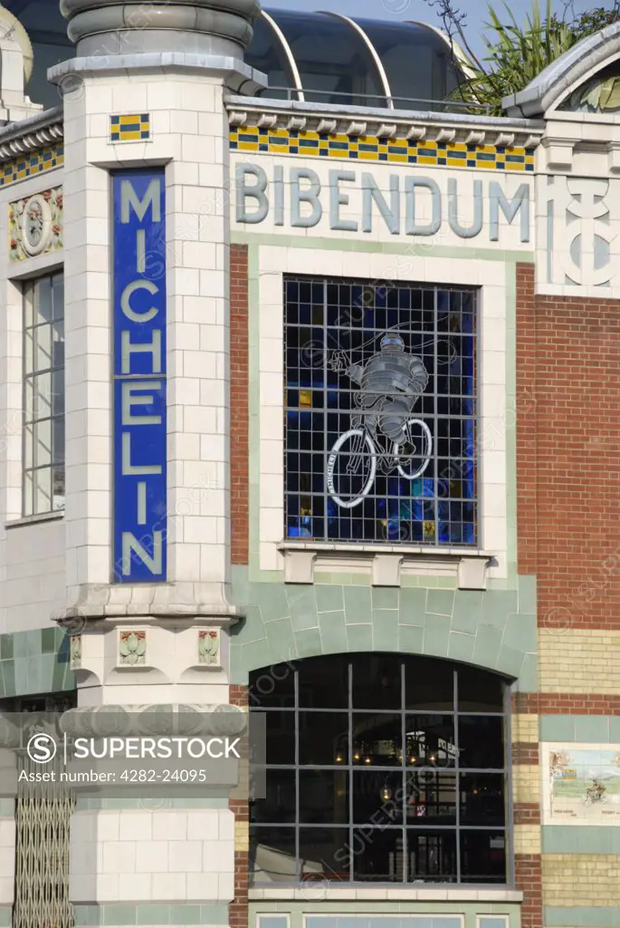 England, London, Chelsea. Formerly Michelin House and now the Bibendum Restaurant and Oyster Bar in Fulham Road.