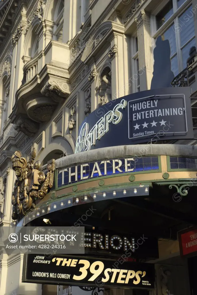 England, London, Piccadilly Circus. Exterior of the Criterion Theatre in Piccadilly Circus.