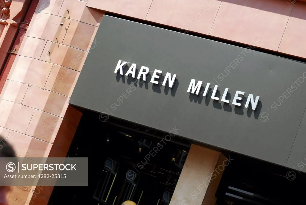 Republic of Ireland, Dublin, Grafton Street. The exterior of a Karen Millen shop in Dublins Grafton Street.