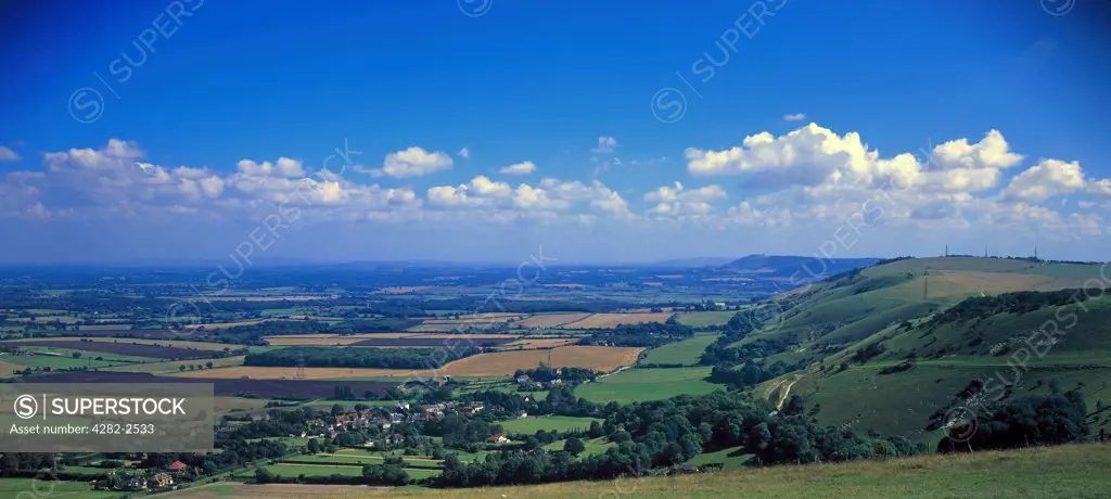 England, East Sussex, Devil's Dyke. A view from the Devil's Dyke near Brighton.