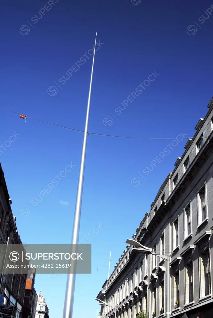 Republic of Ireland, Dublin, O'Connell Street. A view to the Spike on O'Connell Street in Dublin.