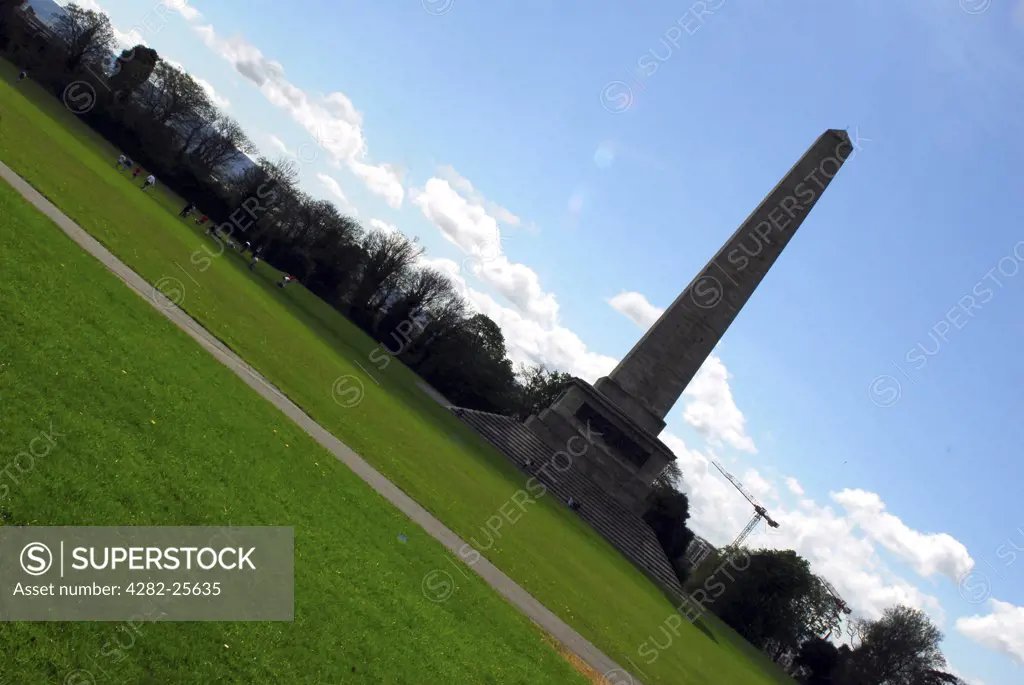 Republic of Ireland, Dublin, Phoenix Park. The Wellington Monument at Phoenix Park in Dublin.