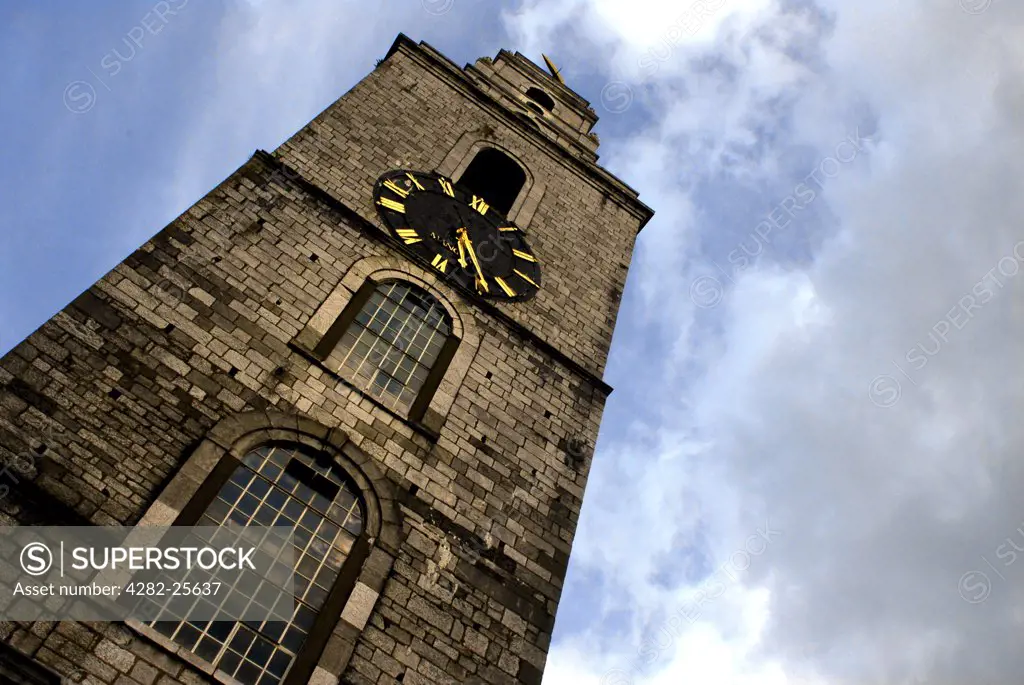 Republic of Ireland, County Cork, Shandon. Looking up at St Annes Church at Shandon in County Cork.