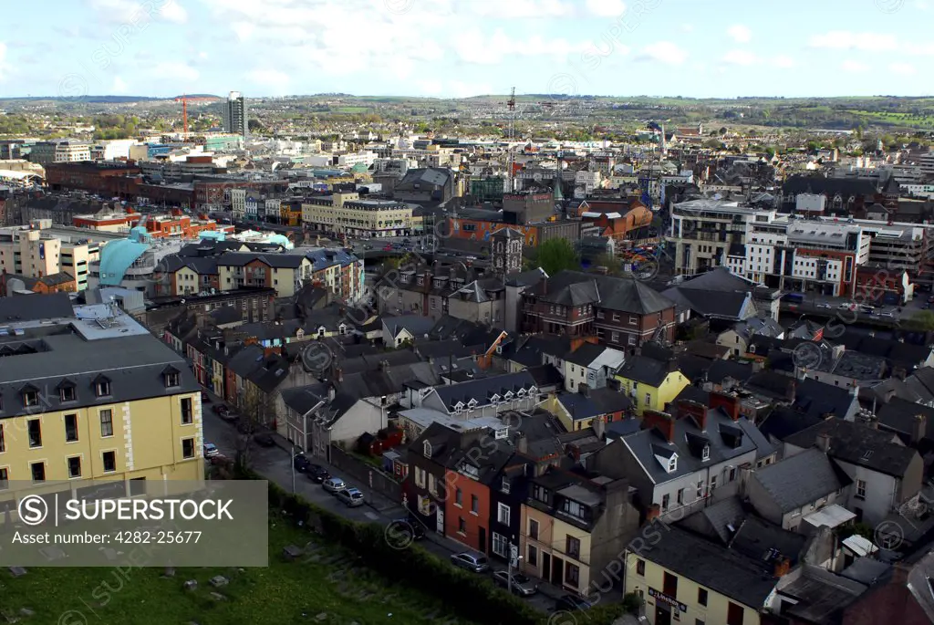 Republic of Ireland, County Cork, Shandon. A view over Cork from Shandon.