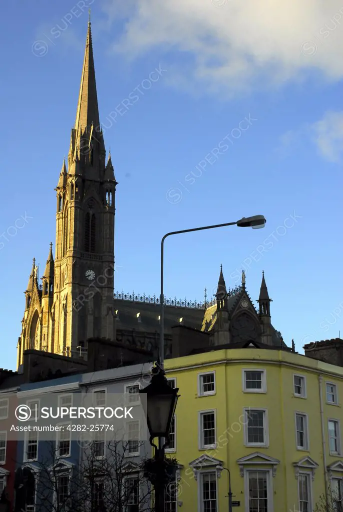 Republic of Ireland, County Cork, Cobh. A view to the grand Cobh Cathedral in Cork.