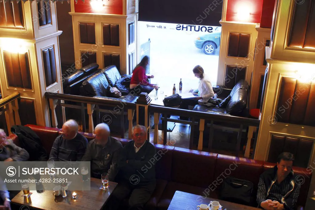 Republic of Ireland, County Cork, Imperial Hotel. Interior view of the busy cafe at the Imperial Hotel in Cork.
