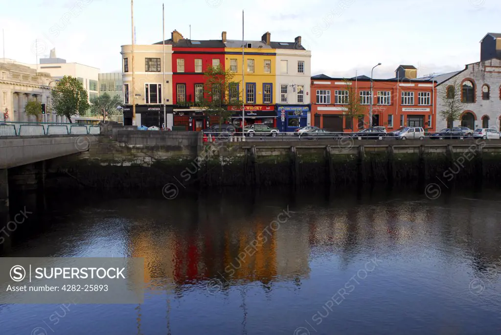 Republic of Ireland, County Cork, Cork. Dusk over the River Lee in Cork.