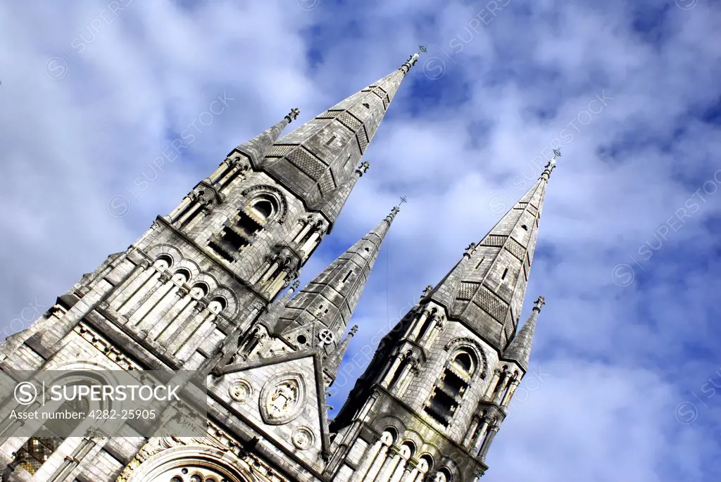 Republic of Ireland, County Cork, St Finbarre's Cathedral. Looking up at St Finbarre's Cathedral in County Cork.