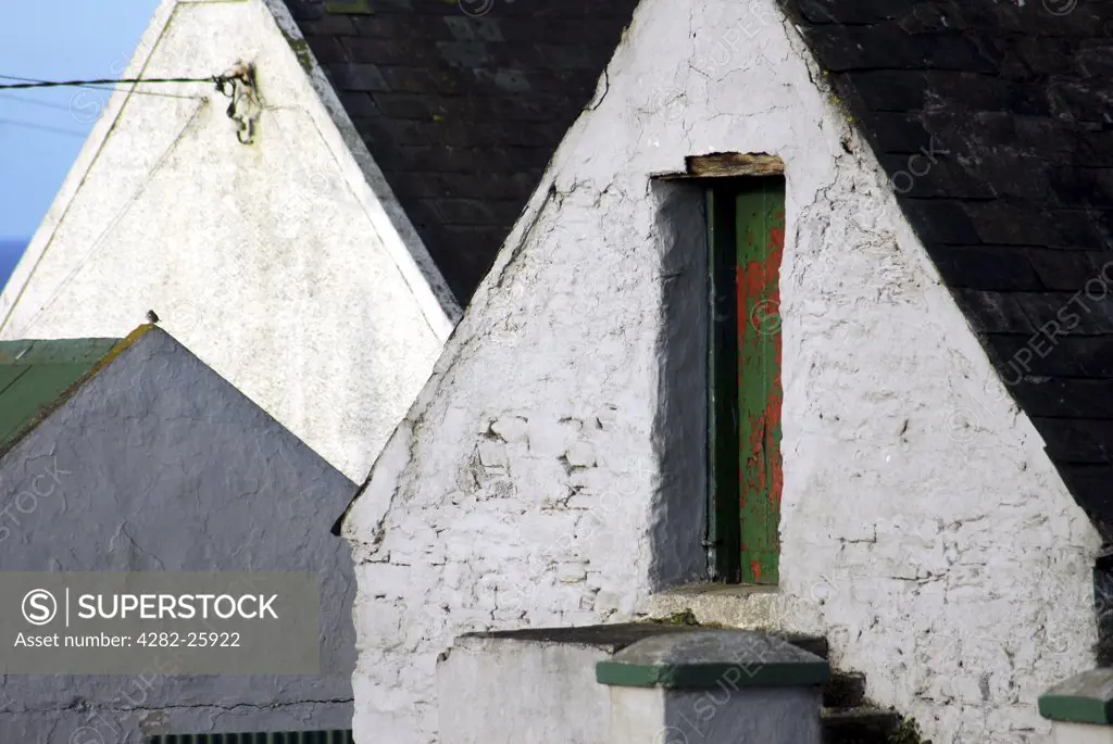 Republic of Ireland, County Clare, The Burren. Detail of cottages in The Burren.