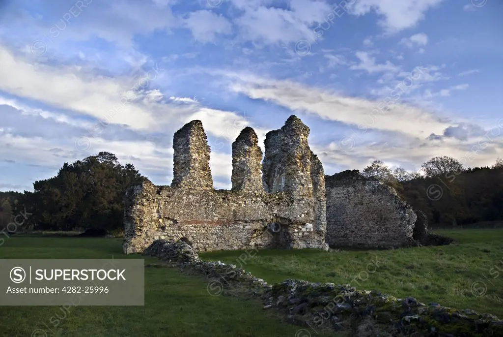 England, Surrey, Waverley Abbey. The ruins of Waverley Abbey, the first Cistercian abbey in England, founded in 1128 by William Giffard, Bishop of Winchester.