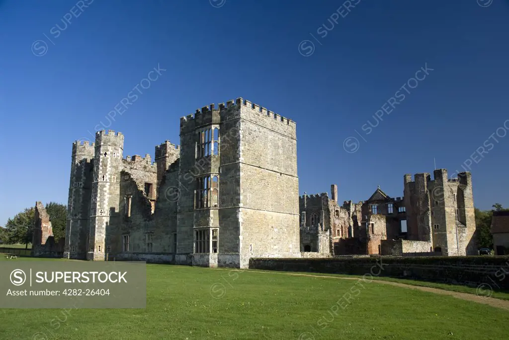 England, West Sussex, Midhurst. Cowdray Ruins, one of Southern England's most important early Tudor courtier's palaces set in the grounds of Cowdray Park.
