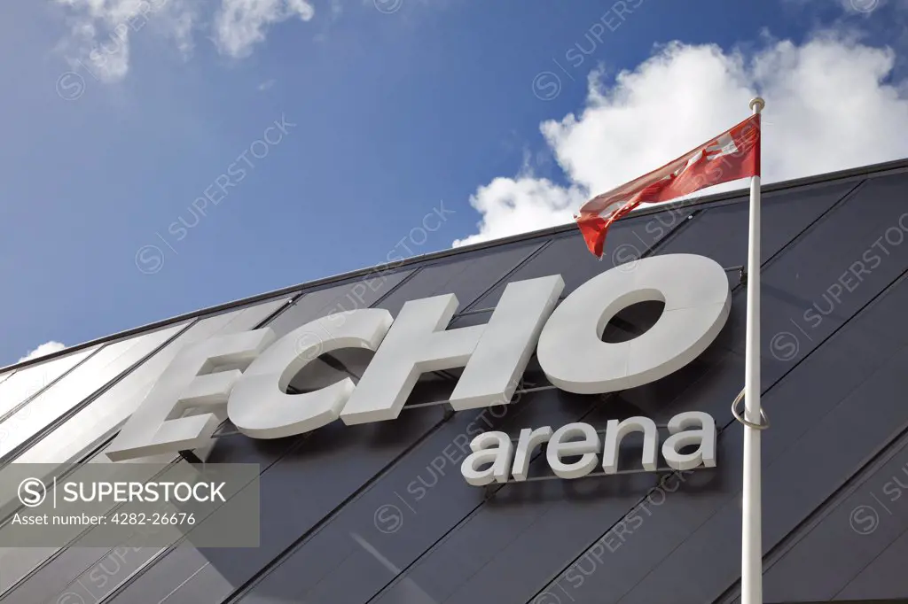 England, Merseyside, Liverpool. The Echo Arena, an 11,000 capacity venue on the eastern bank of the river Mersey, in the heart of Liverpool city centre.