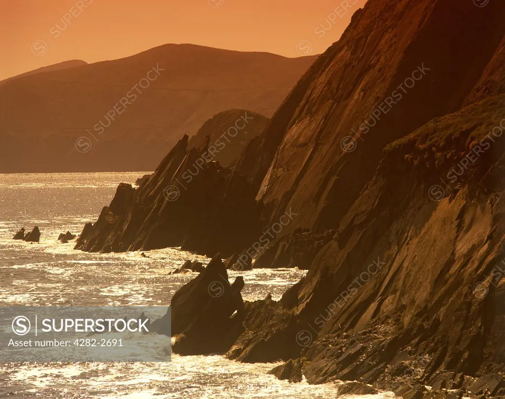 Republic of Ireland, County Kerry, Coumeenole. Rock formation in Coumeenole Bay.
