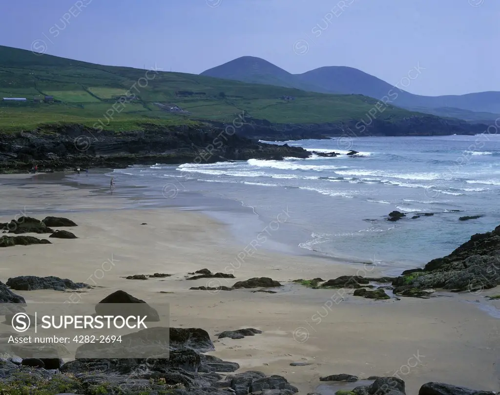 Republic of Ireland, County Kerry, Valencia Island. A view to Ballyskellig beach.