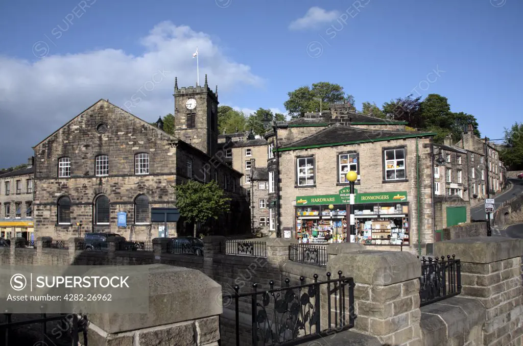 England, West Yorkshire, Holmfirth. A view of the town of Holmfirth.