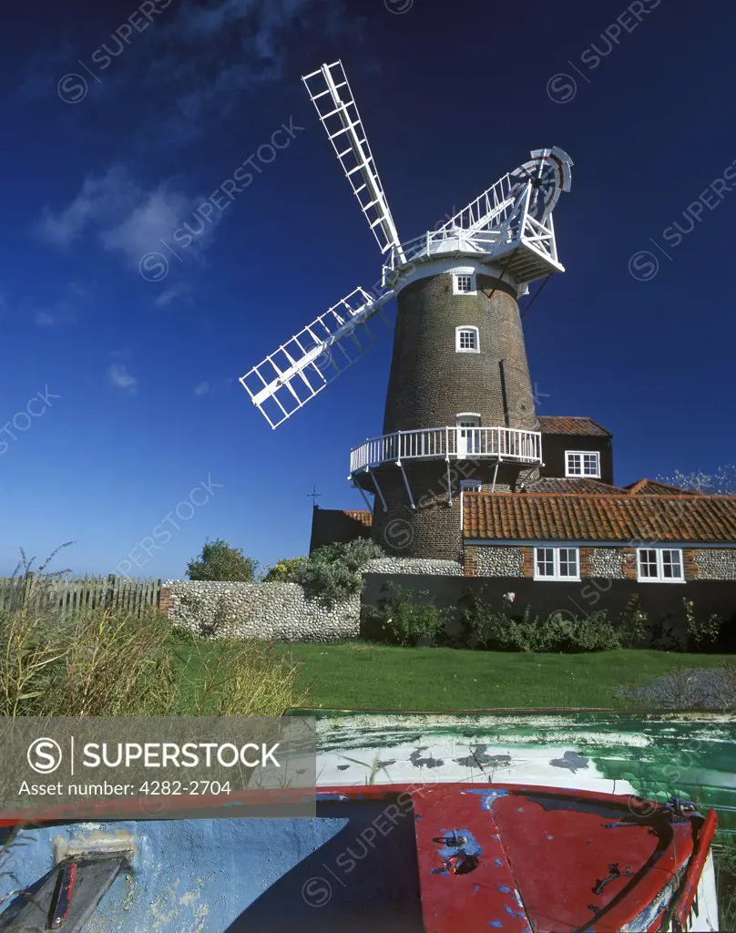 England, Norfolk, Cley Next The Sea. Cley Next the Sea windmill.