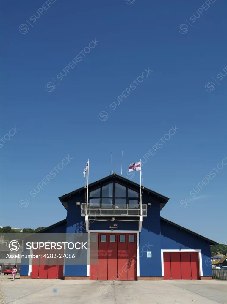 England, East Sussex, Hastings. The Royal National Lifeboat Institution Lifeboat Station at Hastings.
