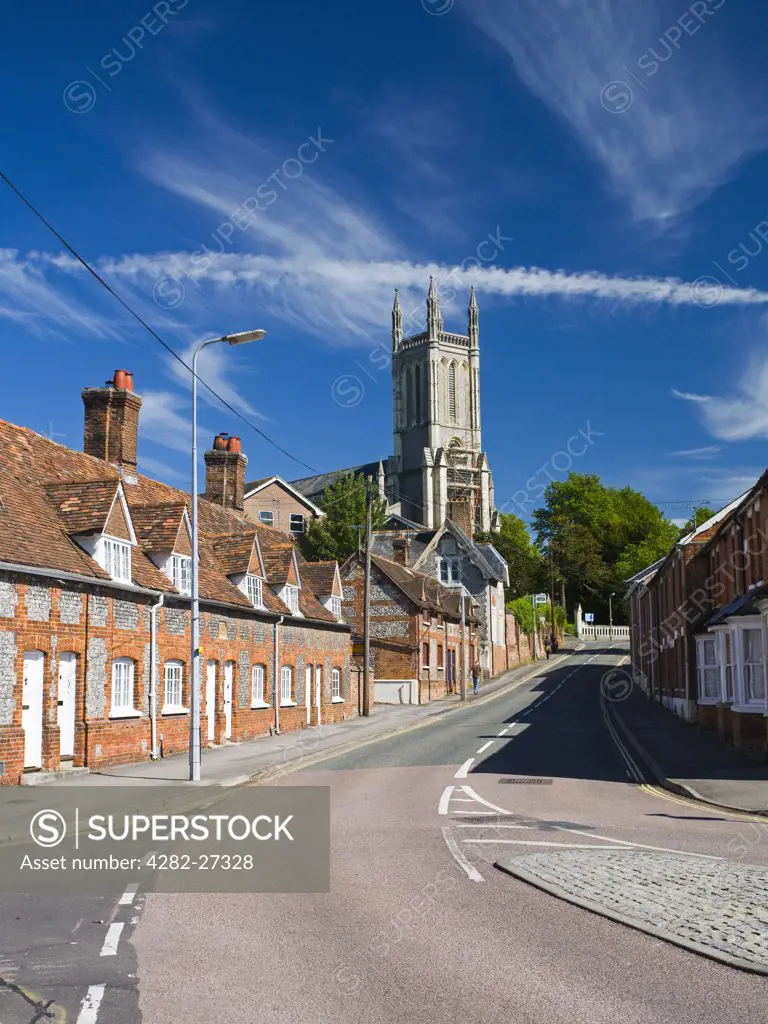 England, Hampshire, Andover. St Mary's Church, a 19th century church built on the site of a medieval church.
