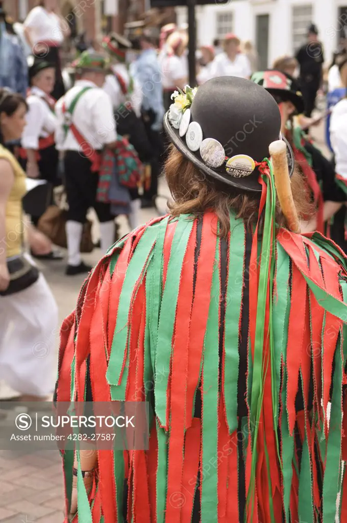 England, Kent, Rochester. Morris dancers at the annual Sweeps Festival in Rochester.