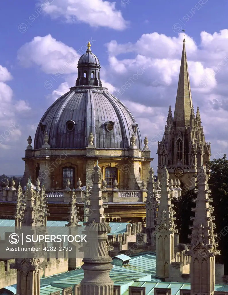 England, Oxfordshire, Oxford. A view of the Oxford spires.