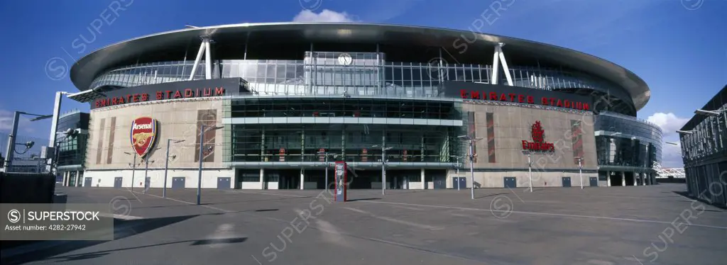 England, London, Emirates Stadium. Exterior view of the Emirates Stadium, home to Arsenal Football Club.