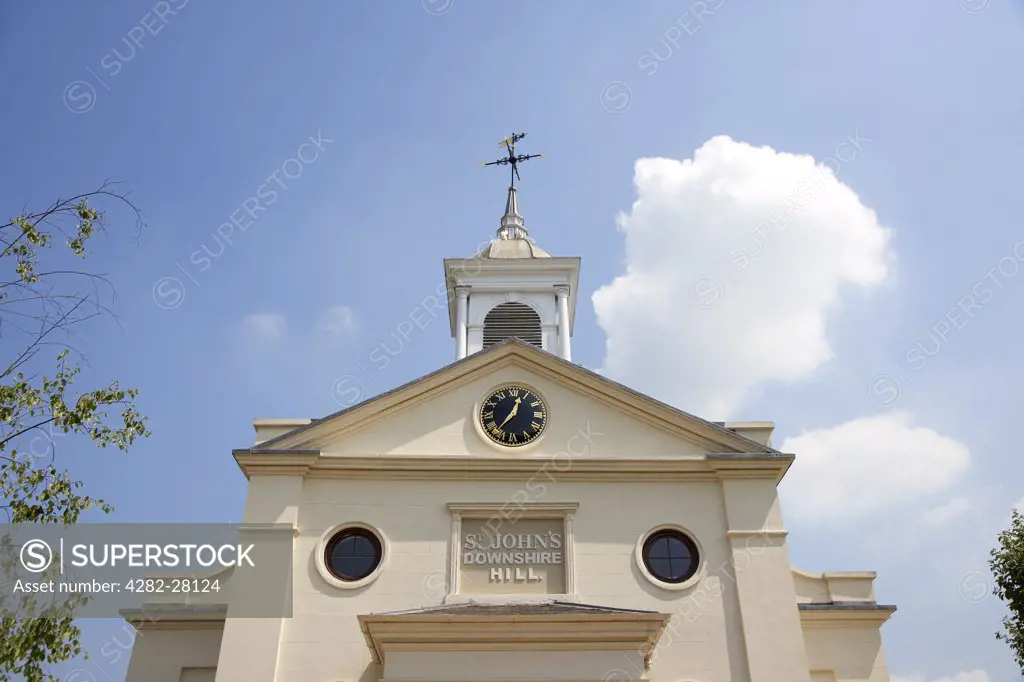 England, London, Hampstead. An exterior view of St John's Church at Downshire Hill in Hampstead.