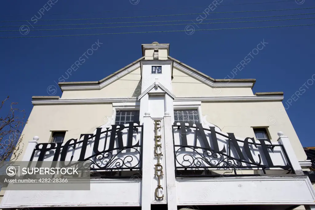 England, Suffolk, Southwold. The facade of The Southwold Electric Picture Palace, opened in 2002 following the style of the first Southwold cinema which began operating in 1912.