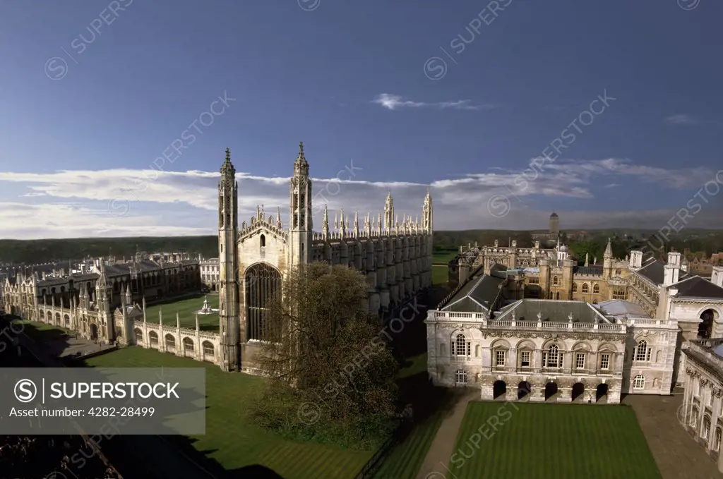 England, Cambridgeshire, Cambridge. KIngs College in Spring.
