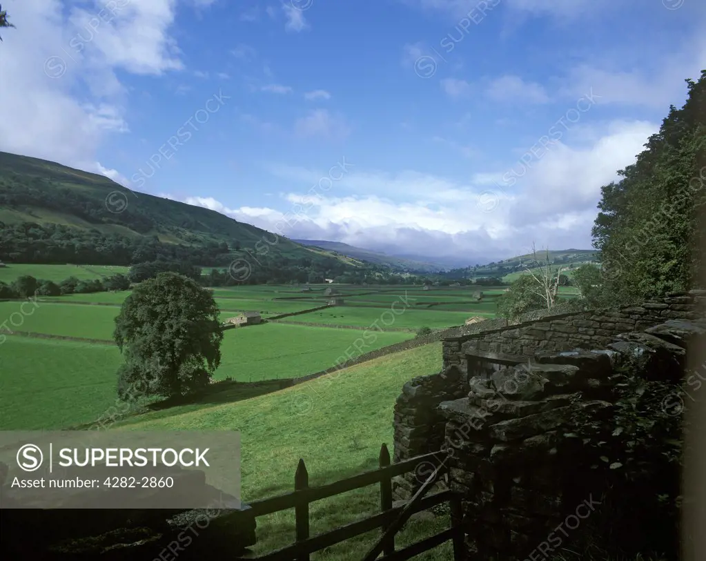 England, North Yorkshire, Swaledale. A countryside scene in Swaledale.