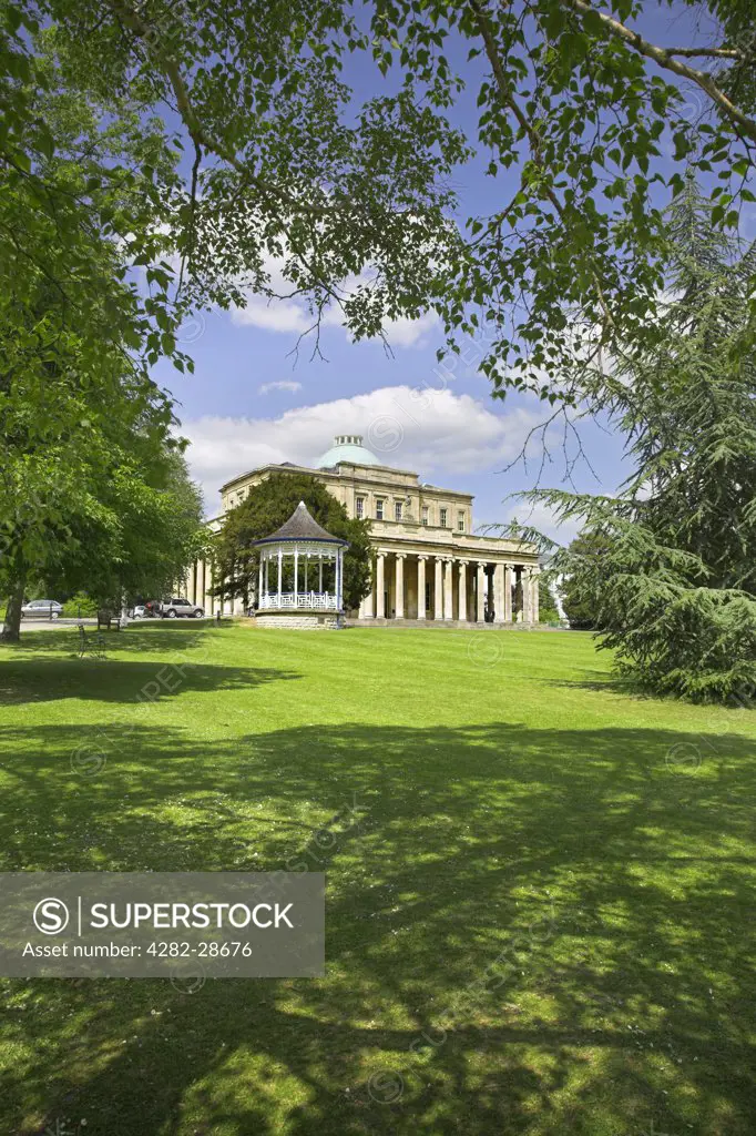 England, Gloucestershire, Cheltenham. Pittville Pumproom, a Spa building built by the architect John Forbes between 1825 and 1830.