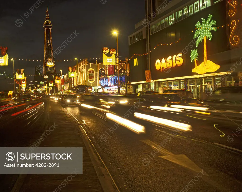 England, Lancashire, Blackpool. The Illuminations at Blackpool.