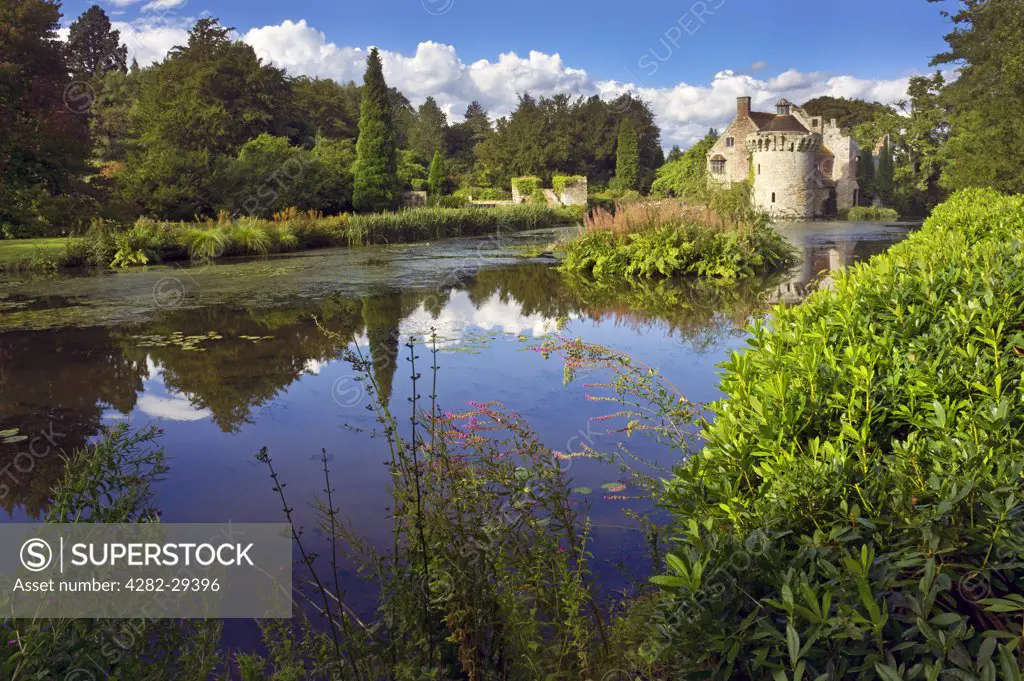 England, Kent, Lamberhurst. Scotney Old Castle, an English country house built by Roger Ashburnham in the 14th century.