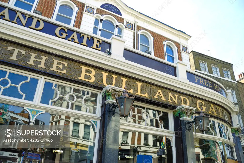 England, London, Kentish Town. Exterior of the Bull and Gate public house.