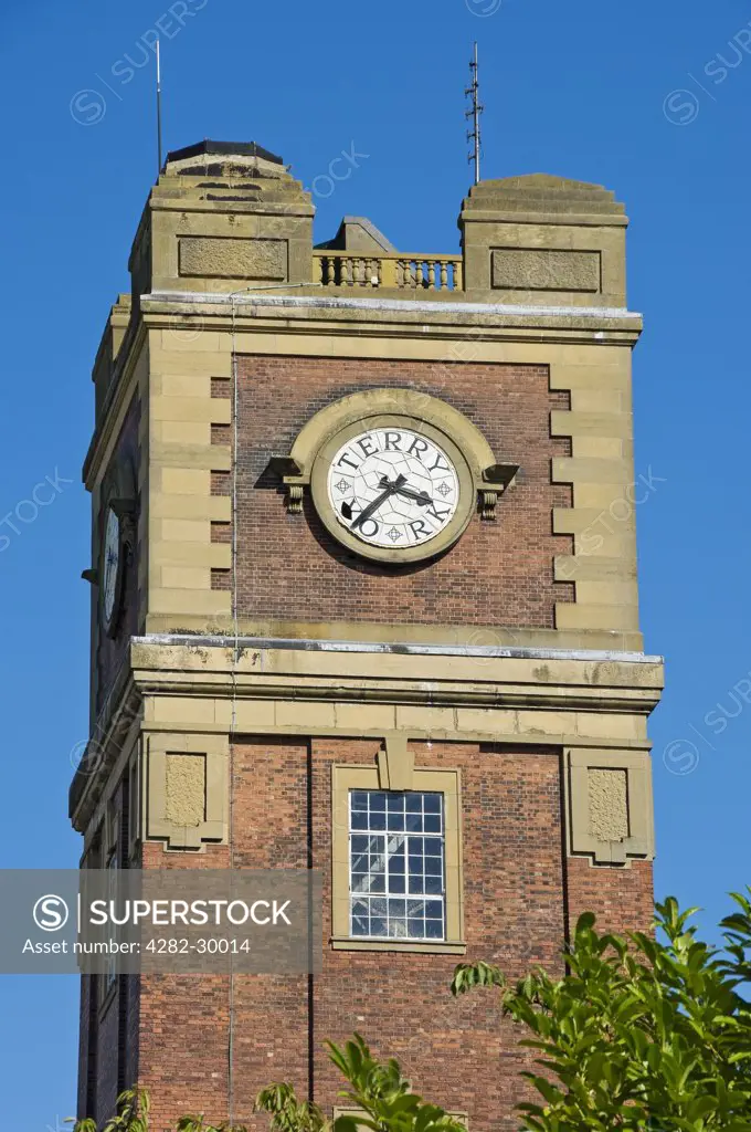 England, North Yorkshire, York. Clock tower at the former Terry's factory site in York.
