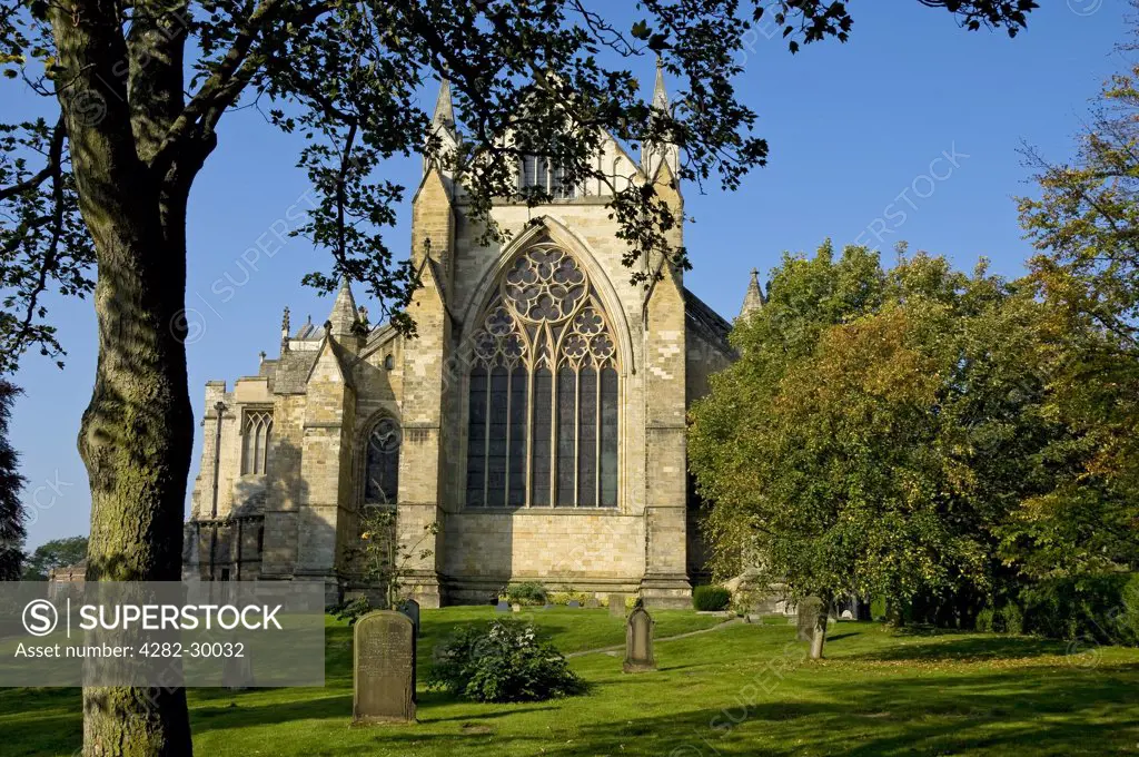 England, North Yorkshire, Ripon. East Front of Ripon Cathedral.