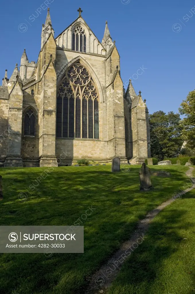 England, North Yorkshire, Ripon. East Front of Ripon Cathedral.