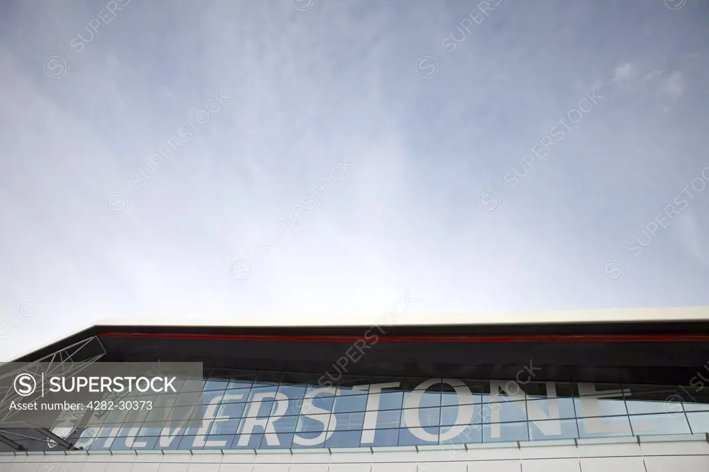 England, Northamptonshire, Silverstone. Silverstone Wing building in the pit and paddock complex, opened in 2011.